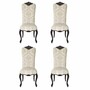 Casa Padrino Luxus Barock Esszimmer Stuhl 4er Set Hellgrau / Schwarz - Barockstil M�bel