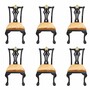 Casa Padrino Luxus Barock Esszimmer Stuhl 6er Set Gold / Schwarz - Casa Padrino Esszimmer M�bel