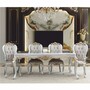 Casa Padrino Luxus Barock Esszimmer Stuhl 6er Set Grau / Silber / Gold - Barock Esszimmer M�bel