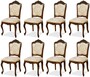 Casa Padrino Luxus Barock Esszimmer Stuhl 8er Set Beige / Braun H. 103 cm - Barock Esszimmer M�bel