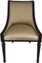 Casa Padrino Luxus Art Deco Esszimmer Stuhl Gold / Schwarz H. 110 cm - Barock M�bel