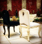 Casa Padrino Luxus Barock Esszimmer Stuhl Castle Creme mit Messing L�wengriff - M�bel Restaurant Hotel - Schloss Mobiliar