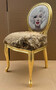 Casa Padrino Luxus Barock Esszimmer Stuhl Marilyn Monroe Braun / Mehrfarbig / Gold - Handgefertigter Pop Art Designer Stuhl mit Kunstfell - Barock Esszimmer M�bel