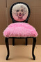 Casa Padrino Luxus Barock Esszimmer Stuhl Marilyn Monroe Rosa / Mehrfarbig / Schwarz - Handgefertigter Pop Art Designer Stuhl mit Kunstfell - Barock Esszimmer M�bel