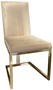 Casa Padrino Luxus Esszimmer Stuhl Set Creme / Gold 50 x 60 x H. 100 cm - Edles K�chen St�hle 6er Set - Luxus Esszimmer M�bel