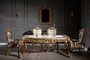 Casa Padrino Luxus Barock Esszimmer Stuhl Set Wei� / Gold / Braun / Gold 57 x 54 x H. 115 cm - Edles K�chen St�hle 6er Set im Barockstil - Barock Esszimmer M�bel