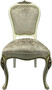 Casa Padrino Luxus Barock Esszimmerstuhl mit elegantem Muster Gr�n / Creme - Esszimmer M�bel im Barockstil - Luxus M�bel im Barockstil - Barock Interior - Barock M�bel - Edel & Prunkvoll