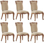 Casa Padrino Luxus Barock Esszimmerstuhl 6er Set Beige / Braun - Barock Esszimmer & Restaurant M�bel - Edel & Prunkvoll
