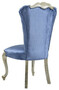 Casa Padrino Luxus Barock Esszimmerstuhl Set Blau / Silber / Gold - Handgefertigtes K�chen St�hle 6er Set - Barock Esszimmer M�bel - Edel & Prunkvoll