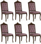 Casa Padrino Luxus Barock Esszimmerstuhl Set Lila / Dunkelbraun / Gold - Handgefertigtes K�chen St�hle 6er Set - Barock Esszimmer M�bel - Luxus Qualit�t - Made in Italy