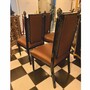 Casa Padrino Luxus Barock Esszimmerstuhl 4er Set Braun / Schwarz / Gold - Barock M�bel