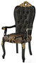 Casa Padrino Luxus Barock Esszimmerstuhl Set Schwarz / Gold - K�chen St�hle 6er Set - Barock Esszimmer M�bel - Edel & Prunkvoll
