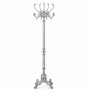 Casa Padrino Luxus Barock Garderobenst�nder Silber 45 x 45 x H. 191 cm - Edler Messing Kleiderst�nder - Barock Garderoben M�bel - Hotel M�bel