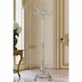 Casa Padrino Luxus Barock Garderobenst�nder Silber 45 x 45 x H. 191 cm - Edler Messing Kleiderst�nder - Barock Garderoben M�bel - Hotel M�bel