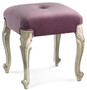 Casa Padrino Luxus Barock Hocker Lila / Antik Cremewei� - Handgefertigter Barockstil Sitzhocker - Barock Fu�hocker - Barock M�bel - Edel & Prunkvoll - Luxus Qualit�t - Made in Italy 