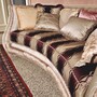 Casa Padrino Luxus Barock 2er Sofa Creme / Gold / Bordeauxrot 220 cm - Barock Hotel & Wohnzimmer M�bel - Made in Italy