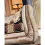 Casa Padrino Luxus Barock 2er Sofa Creme / Gold / Bordeauxrot 220 cm - Barock Hotel & Wohnzimmer M�bel - Made in Italy
