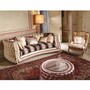 Casa Padrino Luxus Barock 2er Sofa Creme / Gold / Bordeauxrot 220 cm - Barock Hotel & Wohnzimmer M�bel - Made in Italy