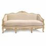 Casa Padrino Luxus Barock Hotel & Wohnzimmer Sofa Beige / Gold 195 cm - Made in Italy