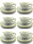 Casa Padrino Luxus Barock Kaffeetassen 6er Set Wei� / Gold - Edles Reichenbach Porzellan - Made in Germany