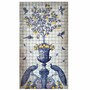 Casa Padrino Luxus Barock Keramik Wandgem�lde Creme / Blau / Gelb / Lila H. 280 cm - Mosaik Fliesen Gem�lde