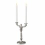Casa Padrino Luxus Barock Doppel Kerzenhalter im franz�sischen Stil Antik Silber H. 50 cm - Barock Deko Accessoires