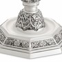 Casa Padrino Luxus Barock Kerzenst�nder im franz�sischen Stil Antik Silber H. 25 cm - Barockstil Deko Accessoires