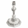 Casa Padrino Luxus Barock Kerzenst�nder im franz�sischen Stil Antik Silber H. 25 cm - Barockstil Deko Accessoires