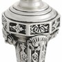 Casa Padrino Luxus Barock Kerzenst�nder im franz�sischen Stil Antik Silber H. 25 cm - Barockstil Deko Accessoires