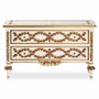 Casa Padrino Luxus Barock Kommode Elfenbein / Gold 135 cm - Barock M�bel
