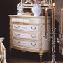 Casa Padrino Luxus Barock Kommode mit 5 Schubladen Wei� / Gold - Made in Italy