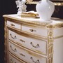 Casa Padrino Luxus Barock Kommode mit 5 Schubladen Wei� / Gold - Made in Italy