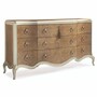 Casa Padrino Luxus Barock Kommode mit 9 Schubladen Braun / Champagner-Gold 185 cm