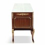 Casa Padrino Luxus Barock Kommode mit Marmorplatte Braun / Gold / Creme 167 cm - Barock M�bel