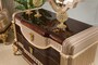Casa Padrino Luxus Barock Kommode mit Spiegel Dunkelbraun / Grau / Gold - Barock M�bel