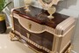 Casa Padrino Luxus Barock Kommode mit Spiegel Dunkelbraun / Grau / Gold - Barock M�bel