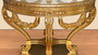Casa Padrino Barock Konferenztisch Gold - Runder Massivholz B�ro Tisch mit Glasplatte - Barock B�ro M�bel - Edel & Prunkvoll