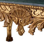 Casa Padrino Luxus Barock Konsole Antik Gold / Gr�n - Handgefertigter Massivholz Konsolentisch mit Marmorplatte - Luxus Wohnzimmer M�bel im Barockstil - Barock M�bel - Barock Einrichtung