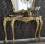 Casa Padrino Luxus Barock Konsole Gold 150 x 41 x H. 90 cm - Prunkvoller Antik Stil Konsolentisch mit wundersch�nen Verzierungen - Luxus Qualit�t - Made in Italy