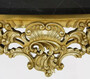Casa Padrino Luxus Barock Konsole Gold / Schwarz - Handgefertigter Massivholz Konsolentisch mit Marmorplatte - Luxus Wohnzimmer Mbel im Barockstil - Barock Mbel - Barock Einrichtung