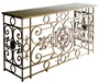 Casa Padrino Luxus Barock Konsole Wei� / Antik Gold 172 x 51 x H. 95 cm - Barockm�bel