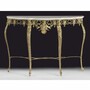 Casa Padrino Luxus Barock Konsole mit Marmorplatte Gold / Wei� 110 x H. 83 cm - Barock M�bel 