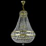 Casa Padrino Luxus Barock Kristall Deckenleuchte Gold  30 x H. 12 cm - Prunkvolle Messing Deckenleuchte mit b�hmischem Kristallglas - Barock M�bel - Edel & Prunkvoll