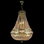 Casa Padrino Luxus Barock Kristall Deckenleuchte Gold  30 x H. 12 cm - Prunkvolle Messing Deckenleuchte mit b�hmischem Kristallglas - Barock M�bel - Edel & Prunkvoll