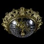 Casa Padrino Luxus Barock Kristall Deckenleuchte Gold  37 x H. 15 cm - Prunkvolle Messing Deckenleuchte mit b�hmischem Kristallglas - Barock M�bel - Edel & Prunkvoll