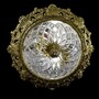 Casa Padrino Luxus Barock Kristall Deckenleuchte Gold  37 x H. 15 cm - Prunkvolle Messing Deckenleuchte mit b�hmischem Kristallglas - Barock M�bel - Edel & Prunkvoll