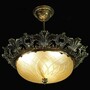 Casa Padrino Luxus Barock Kristall Deckenleuchte Gold  37 x H. 15 cm - Prunkvolle Messing Deckenleuchte mit b�hmischem Kristallglas - Barock M�bel - Edel & Prunkvoll