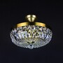 Casa Padrino Luxus Barock Kristall Deckenleuchte Gold  40 x H. 17 cm - Prunkvolle Messing Deckenleuchte mit b�hmischem Kristallglas - Barock M�bel - Edel & Prunkvoll