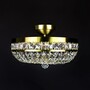 Casa Padrino Luxus Barock Kristall Deckenleuchte Gold  40 x H. 17 cm - Prunkvolle Messing Deckenleuchte mit b�hmischem Kristallglas - Barock M�bel - Edel & Prunkvoll