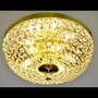 Casa Padrino Luxus Barock Kristall Deckenleuchte Gold  45 x H. 18 cm - Prunkvolle Messing Deckenleuchte mit b�hmischem Kristallglas - Barock M�bel - Edel & Prunkvoll